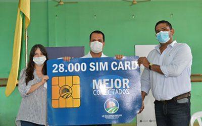 Desde Pelaya, Gobierno Monsalvo inició entrega de 28.000 Sim Card para fortalecer educación en casa
