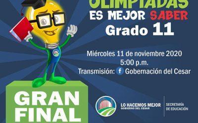 20 Estudiantes de colegios públicos del Cesar se disputan este 10 y 11 de noviembre final de olimpiadas “Es Mejor Saber”